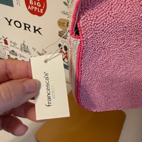 Francesca's Collections Pink Beaded Shoulder Bag - Picture 5 of 10